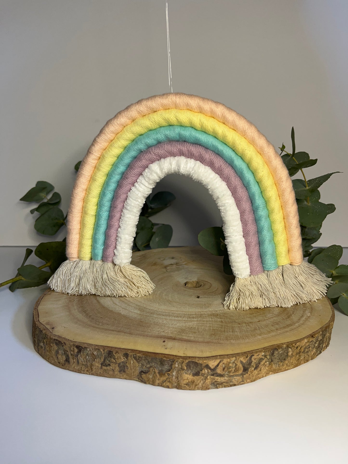 Macramé Wall Hanging Rainbow Decoration