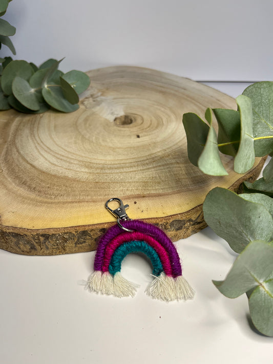 Berry Patch Mini Macramé Keychain